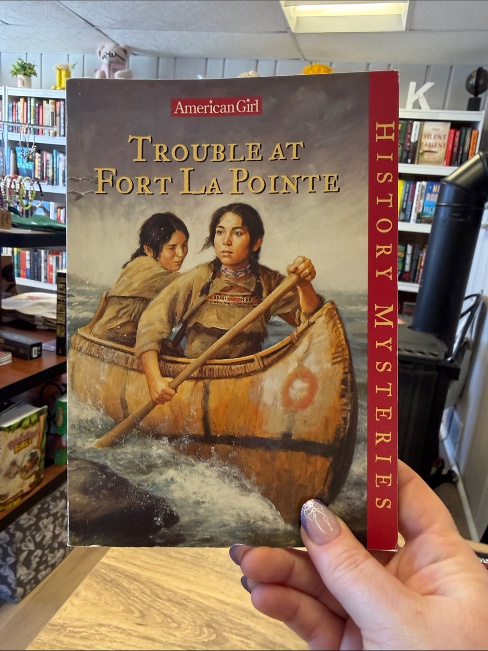 American Girl Trouble at Fort La Pointe — Red and Brown Cover